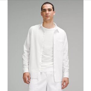 Lululemon Commission Long-Sleeve Shirt Pocket in White Size Large
